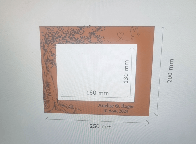Cadre photo en bois