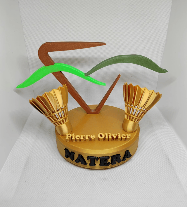 Trophé de Badminton personnalisable