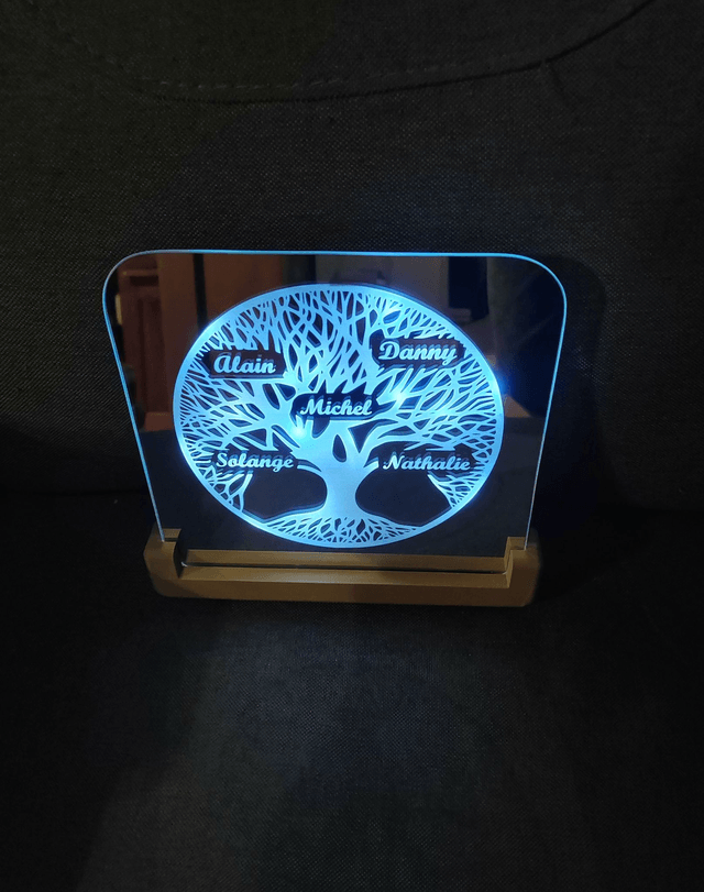 Miroir carré arbre de vie avec prénom