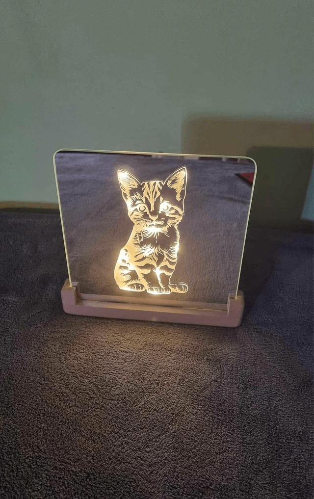 Miroir carré chaton