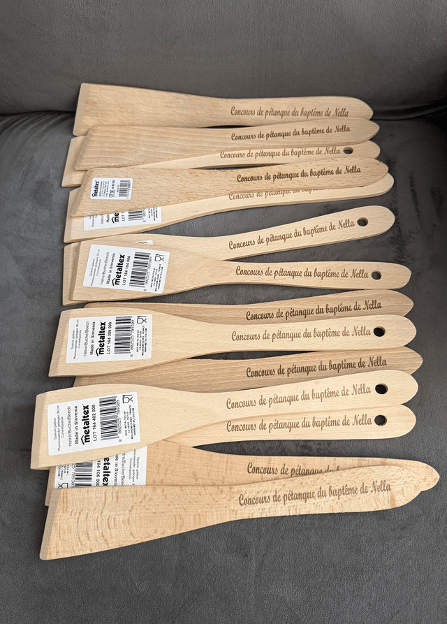 Spatule en bois personnalisable
