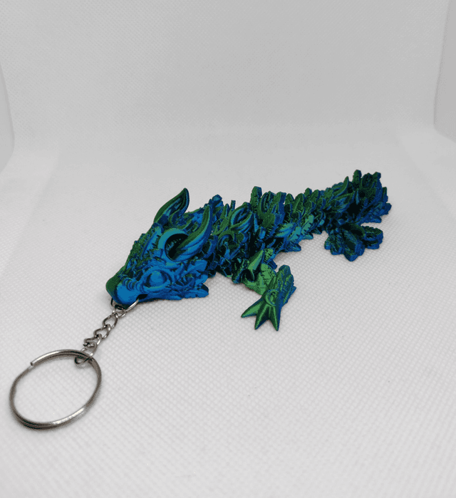 Porte-clés dragon lune