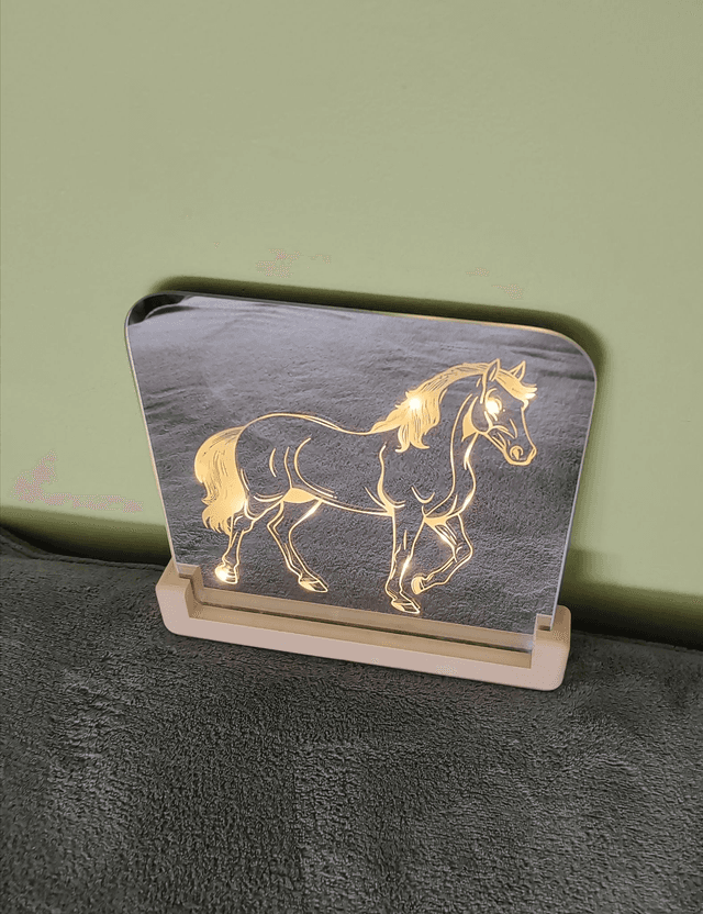 Miroir carré cheval