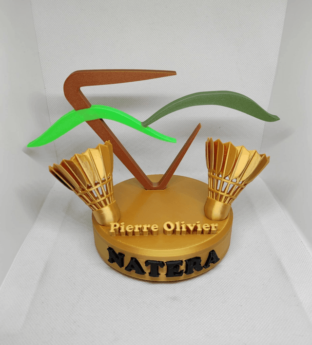 Trophé de Badminton personnalisable