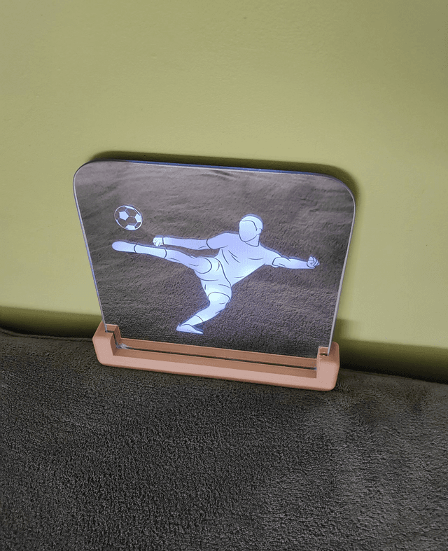 Miroir carré joueur de foot