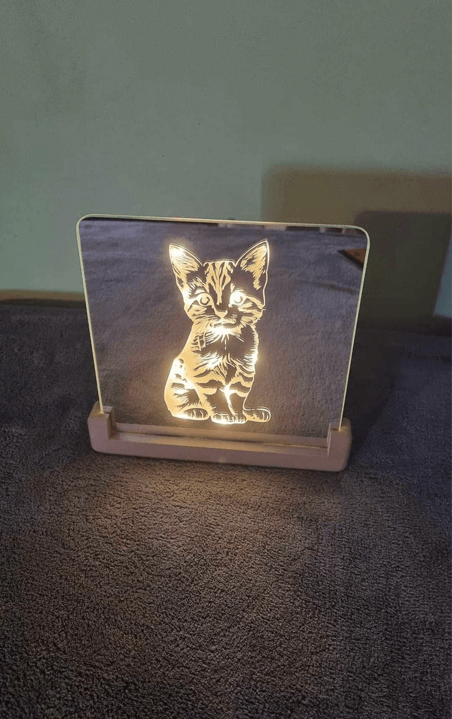 Miroir carré chaton